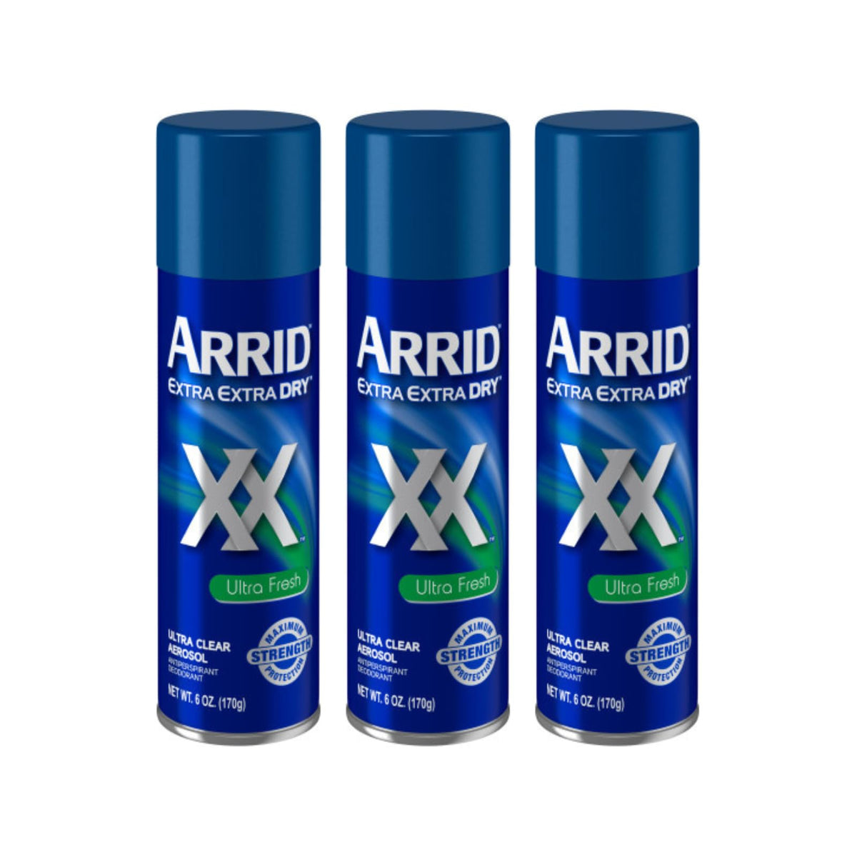 Spray déodorant anti-transpirant Arrid Ultra Fresh 6 oz vue de face