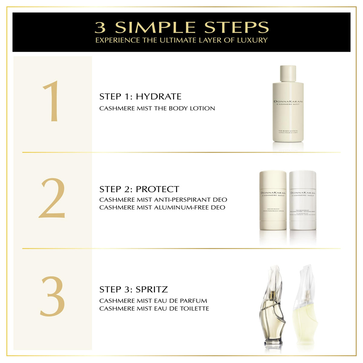 Spray Eau de Toilette Donna Karan Cashmere Mist sur une table chic