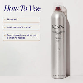 Spray fixant Kenra Professional 340g sur une coiffeuse