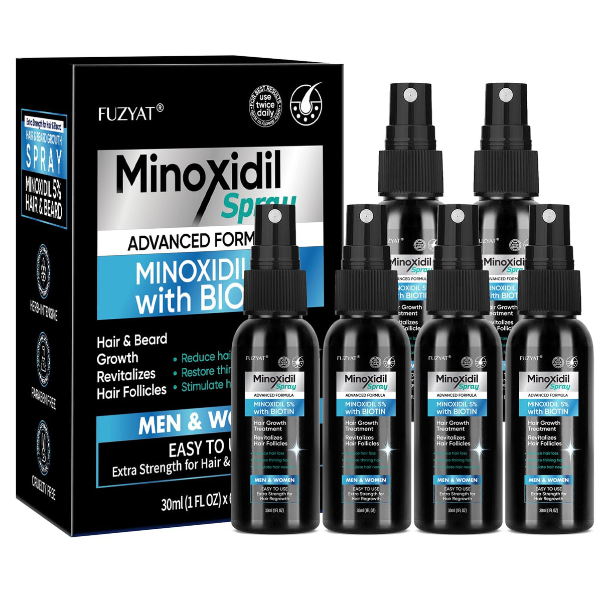 Spray FUZYAT 5% Minoxidil 180ml vue avant