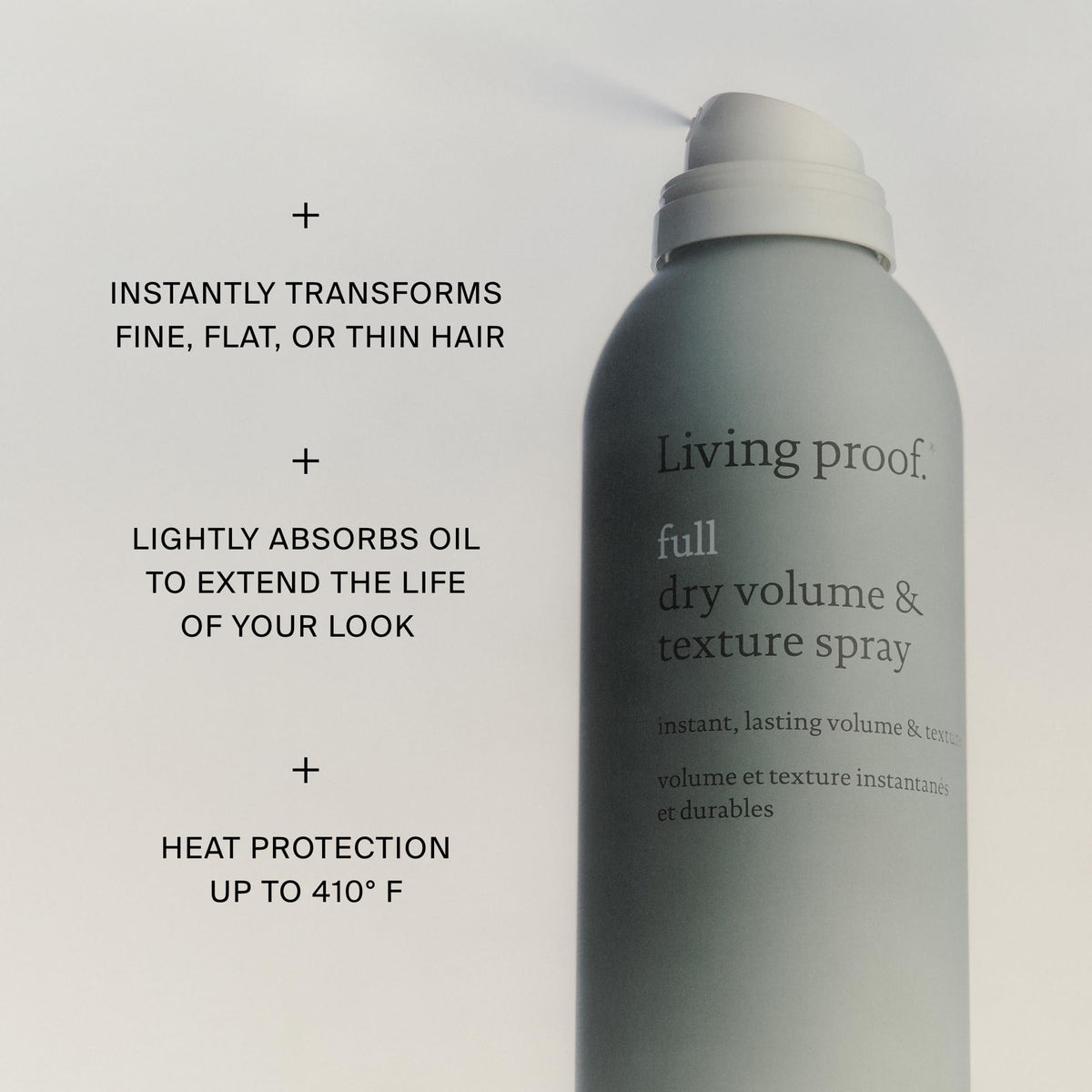 Spray Living Proof Volume & Texture 7,5 oz en situation