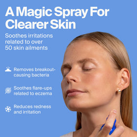 Spray Magic Molecule avec étiquettes détaillant les ingrédients