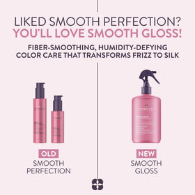 Spray Pureology Smooth Gloss Silkmorphose 260g avec des cheveux brillants