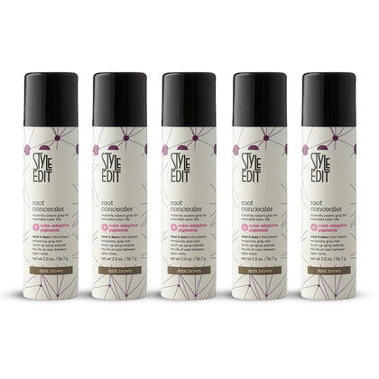 Spray Retouche Racines STYLE EDIT Brune Foncée 2 oz - vue de face