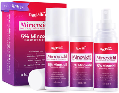 Spray RootStim 5% Minoxidil femme flacon de 60ML vue de face