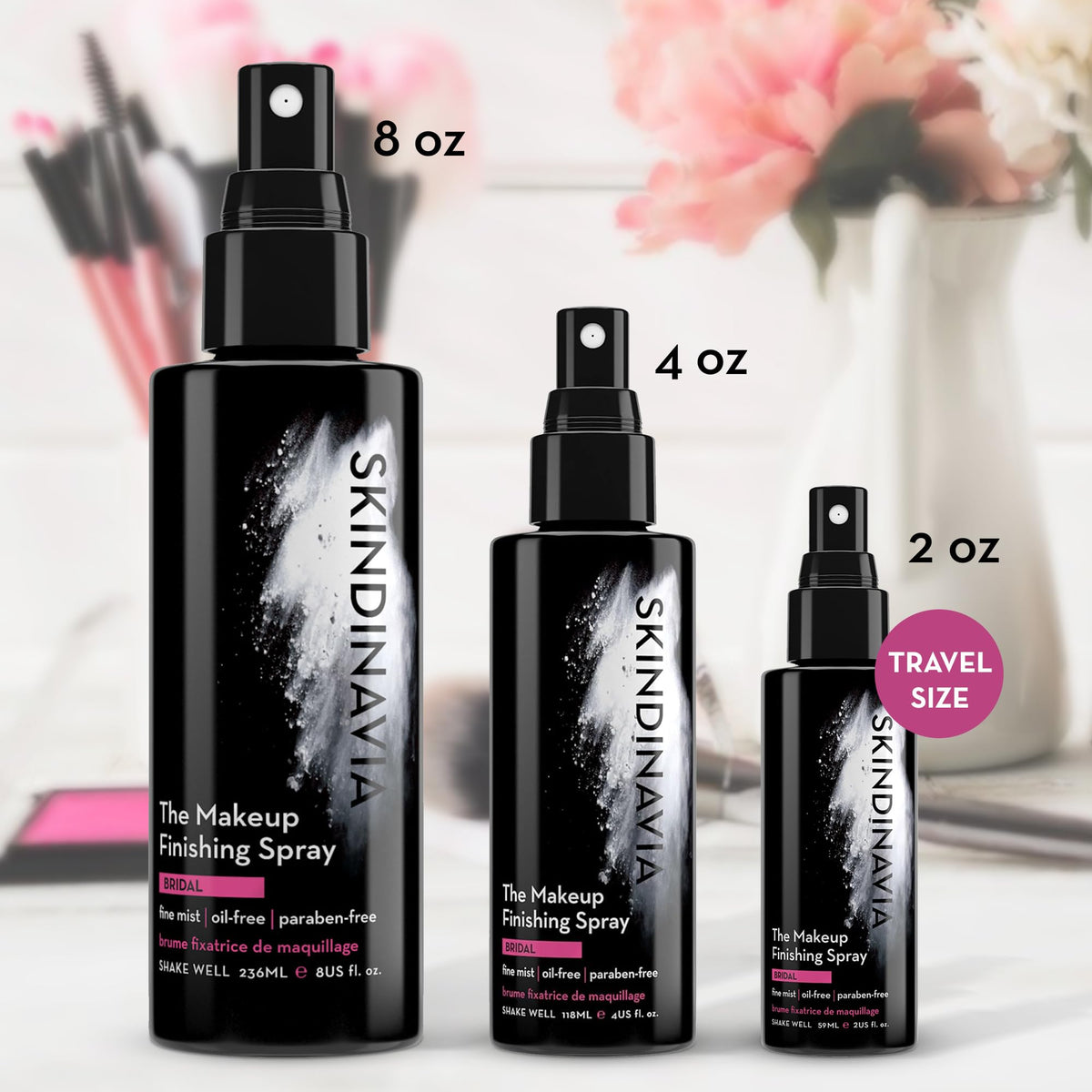 Spray SKINDINAVIA pour maquillage en situation de mariage