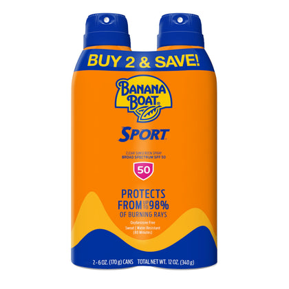 Spray solaire Banana Boat Sport SPF 50 pack de 2
