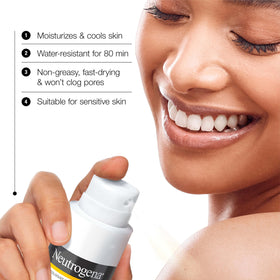 Spray solaire Neutrogena SPF 50 5 oz vue arrière