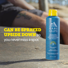 Spray solaire Oars + Alps SPF 70 corps avec emballage éco-responsable