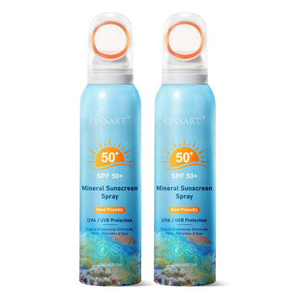 Spray solaire ONSART SPF 50+ en format voyage, vue avant