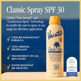 Spray solaire VACATION SPF 30 180 ml, vue latérale