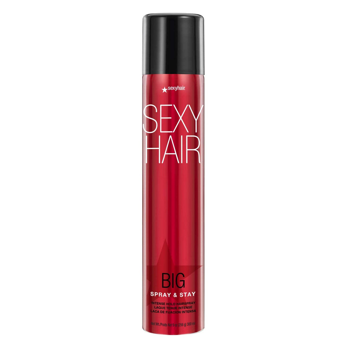 Spray & Stay de SexyHair 320g vue de face avec flacon rouge