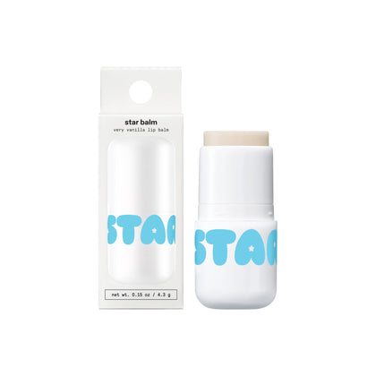 Starface Star Balm® Baume à Lèvres Vanille avant avec packaging