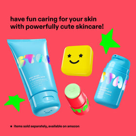 Starface Star Balm® utilisé par une personne avec des lèvres souriantes