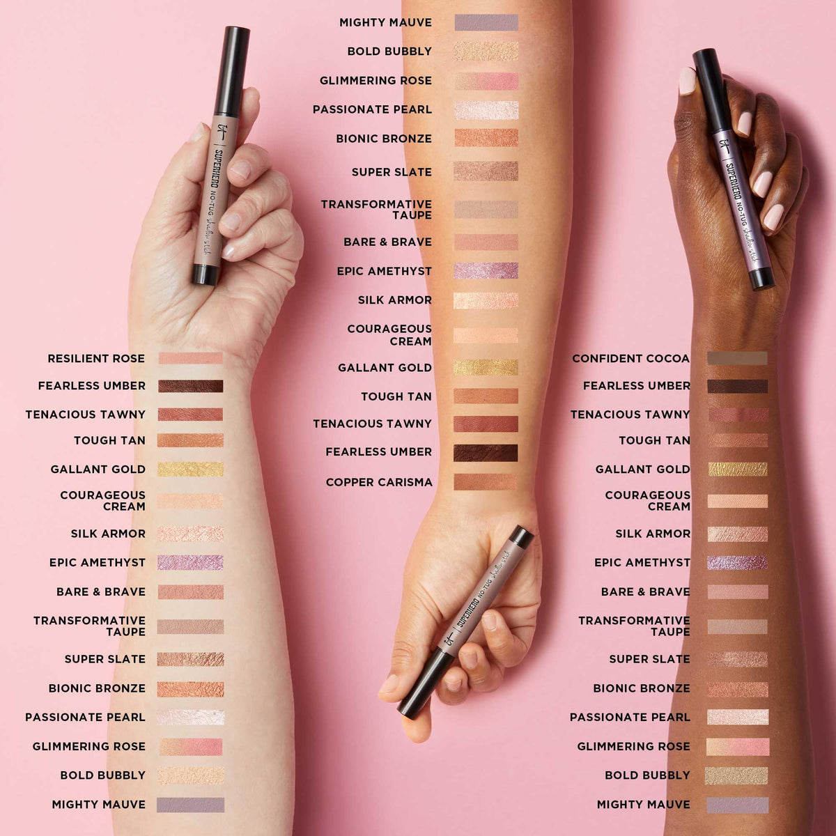 Stick à Ombre Waterproof Copper Charisma IT Cosmetics dans une trousse de maquillage