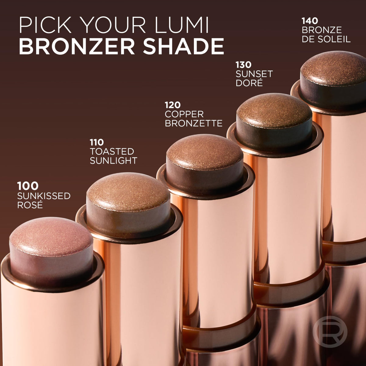Stick bronzant L'Oreal Paris Lumi Bronze 140 sur une table