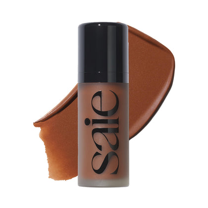 Stick bronzant liquide Saie Dew Bronze vue avant avec applicateur