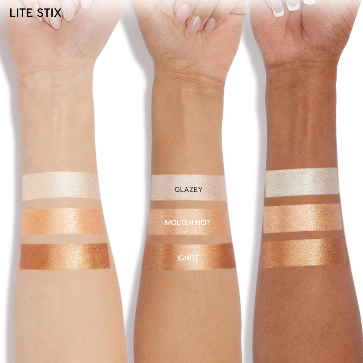 Stick bronzer et highlighter de ColourPop sur fond blanc