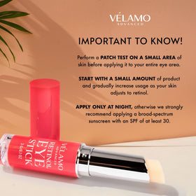 Stick contour des yeux VELAMO ADVANCED au rétinol, détail du produit