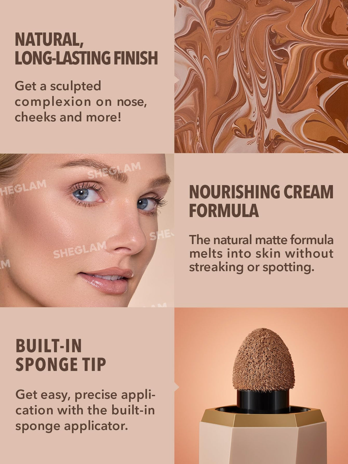 Stick contour liquide SHEGLAM Brown Sugar en détail