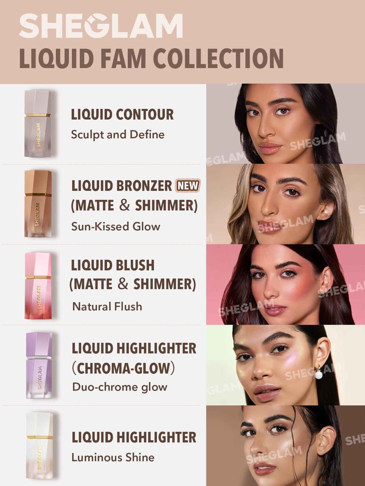 Stick contour liquide SHEGLAM Brown Sugar teinte sur peau