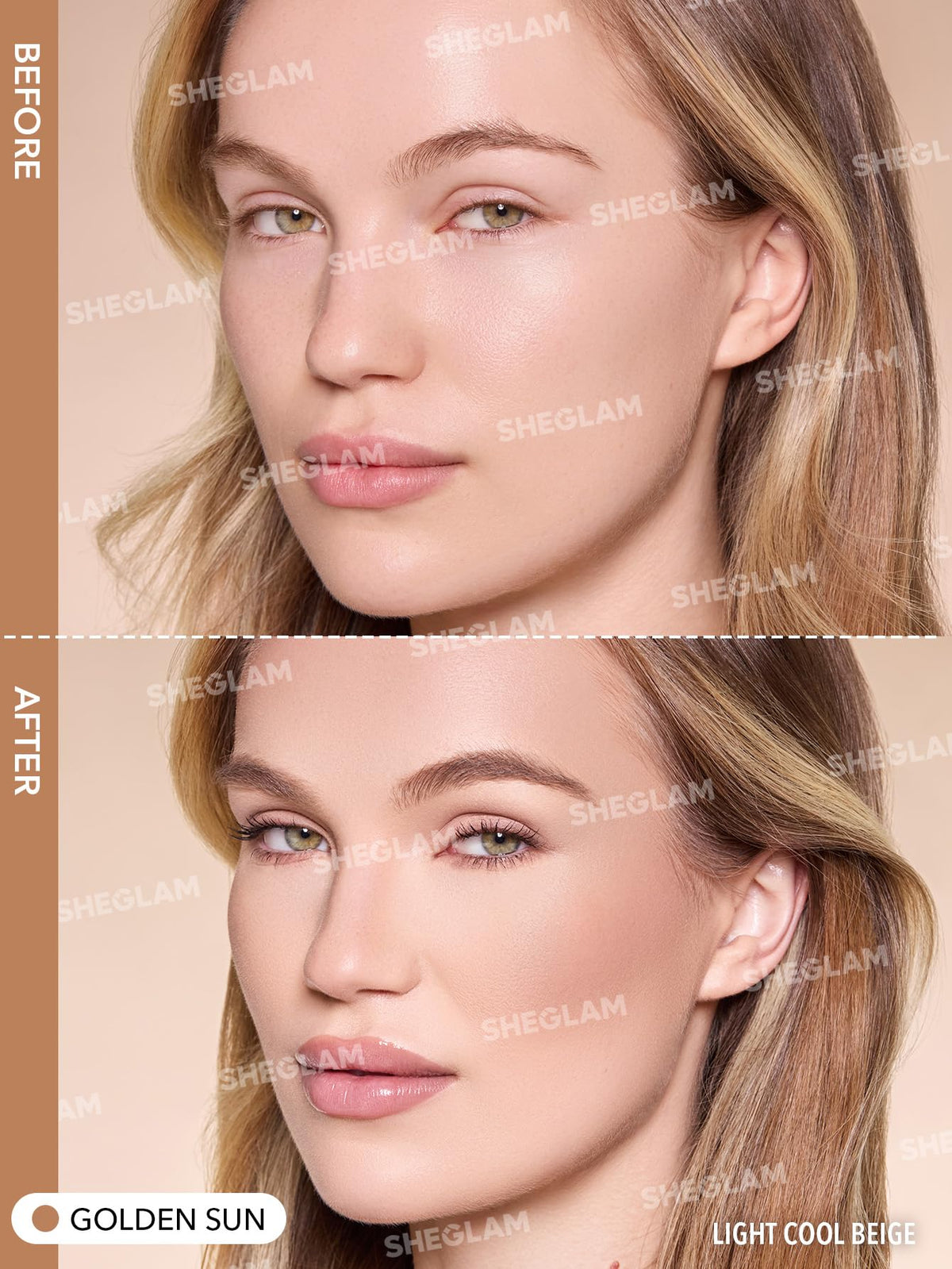 Stick Contour Liquide SHEGLAM sur une main avec texture visible