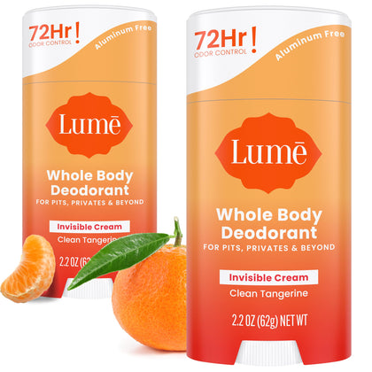 Stick Crème Déodorant Lume Corps Complet 2,2 oz couleur Tangerine