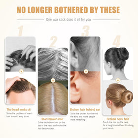 Stick de cire à cheveux Shiyalan en application sur les cheveux