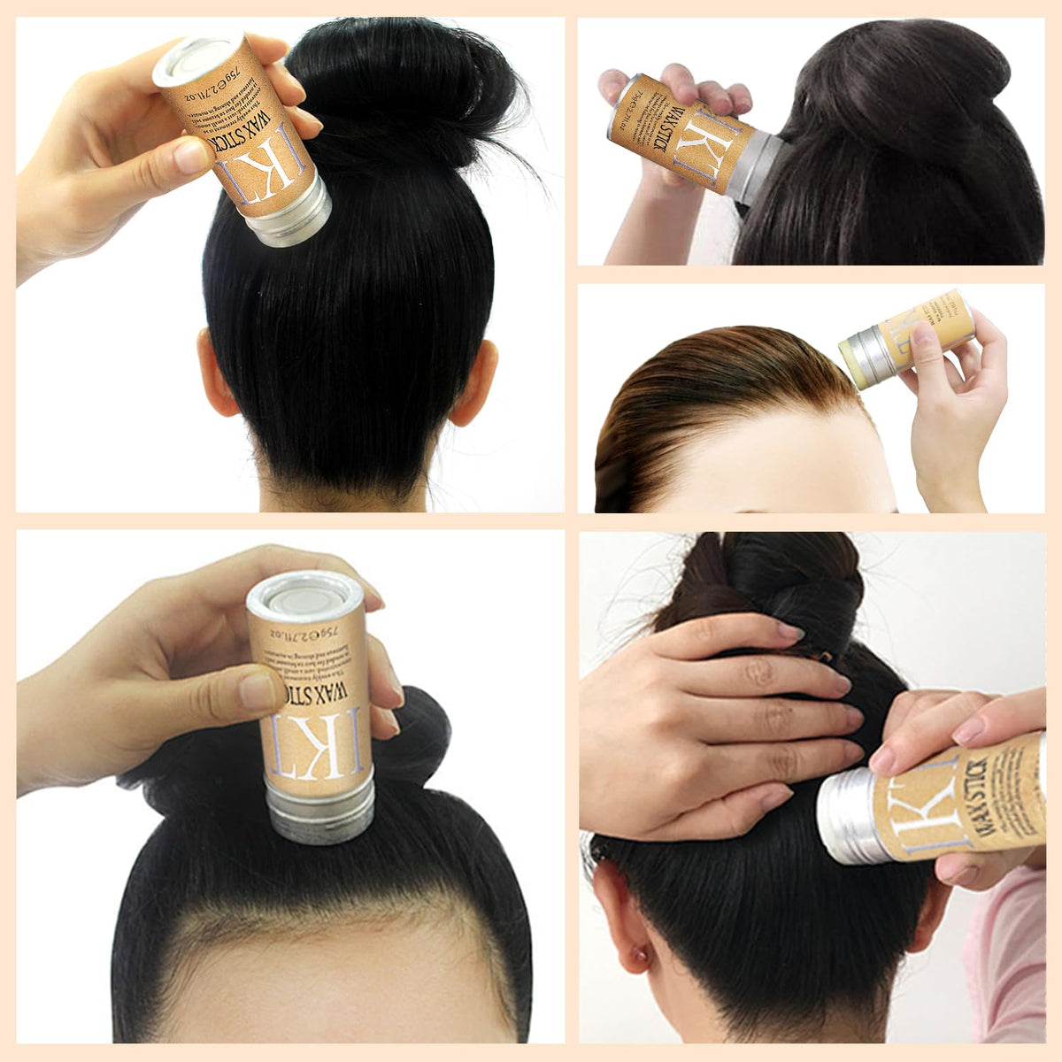 Stick de cire à cheveux Shiyalan tenu dans une main