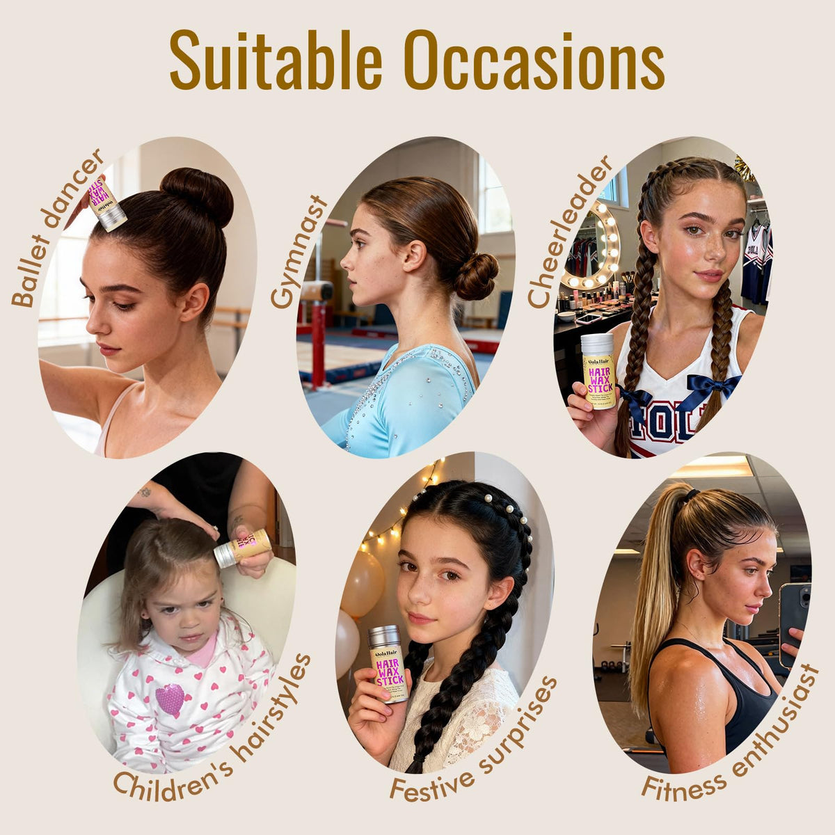 Stick de cire Dolahair avec coiffure soignée