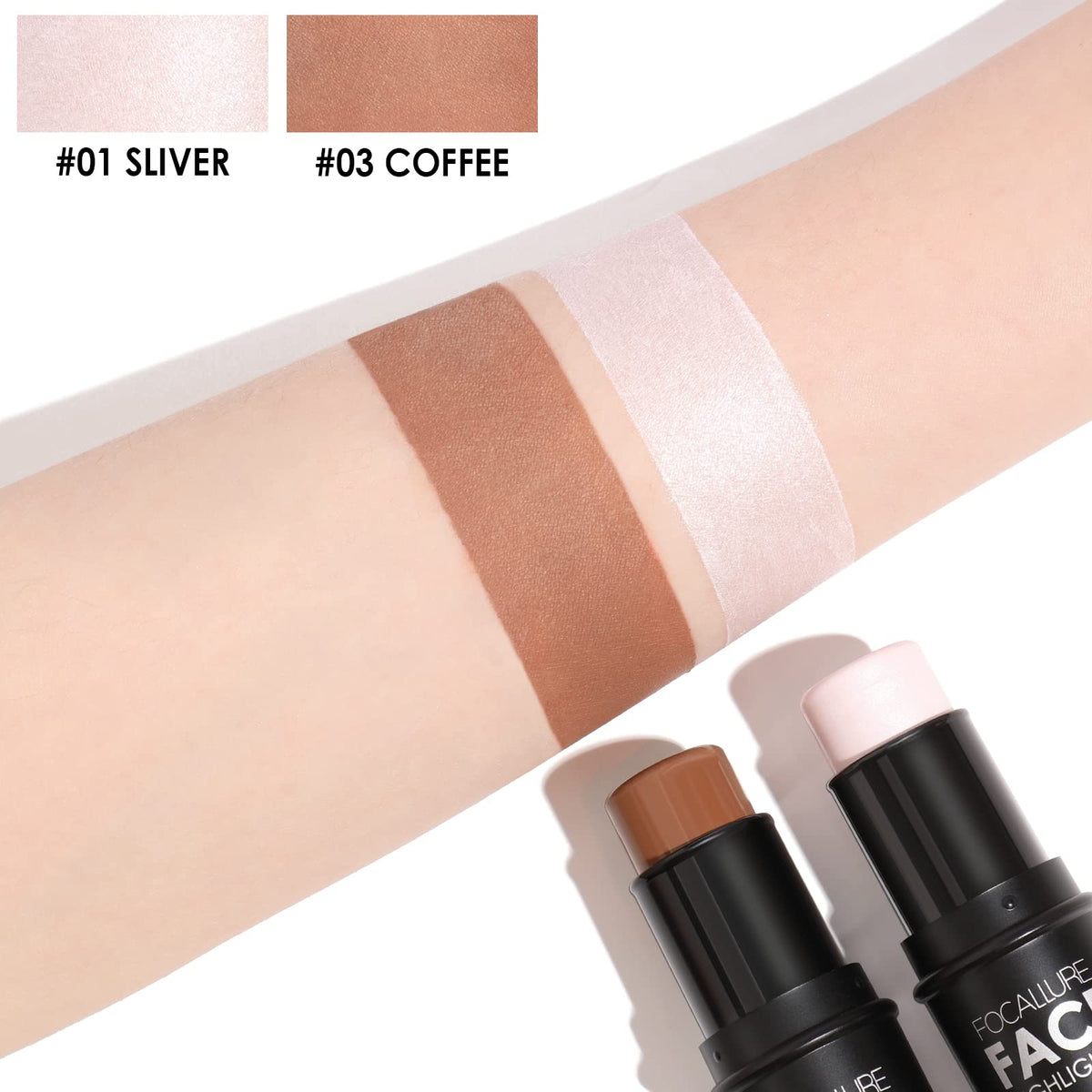 Stick de contour FOCALLURE en application sur la peau