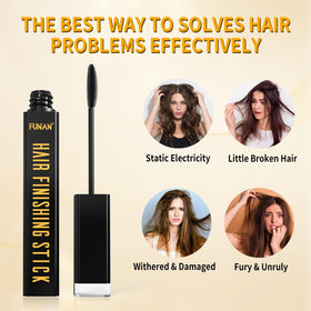 Stick de finition FUNAN en utilisation sur des cheveux bouclés