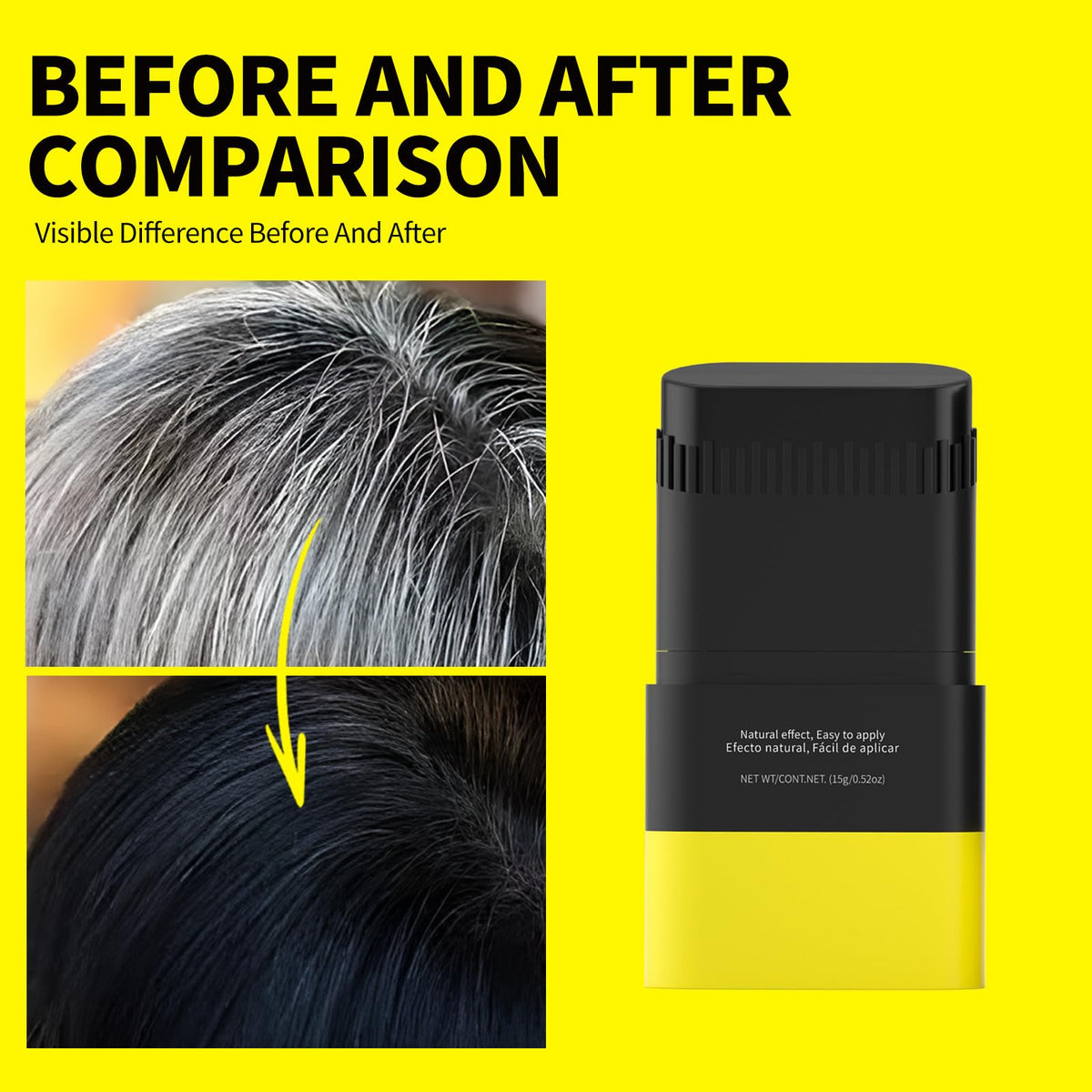 Stick de Retouche Racines SEVICH montrant l'application sur des cheveux