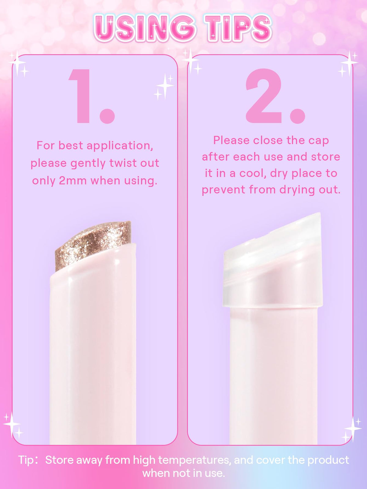 Stick Gelée Cristal SHEGLAM 10g application sur les lèvres