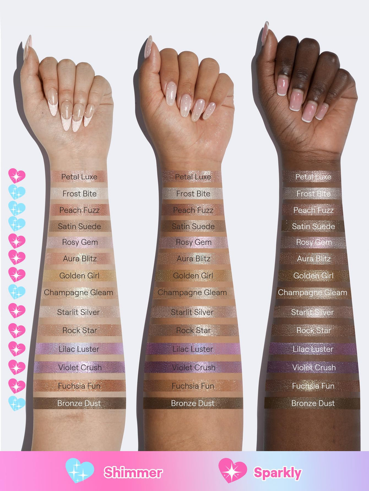 Stick Gelée Cristal SHEGLAM 10g avec un éclat scintillant sur la peau