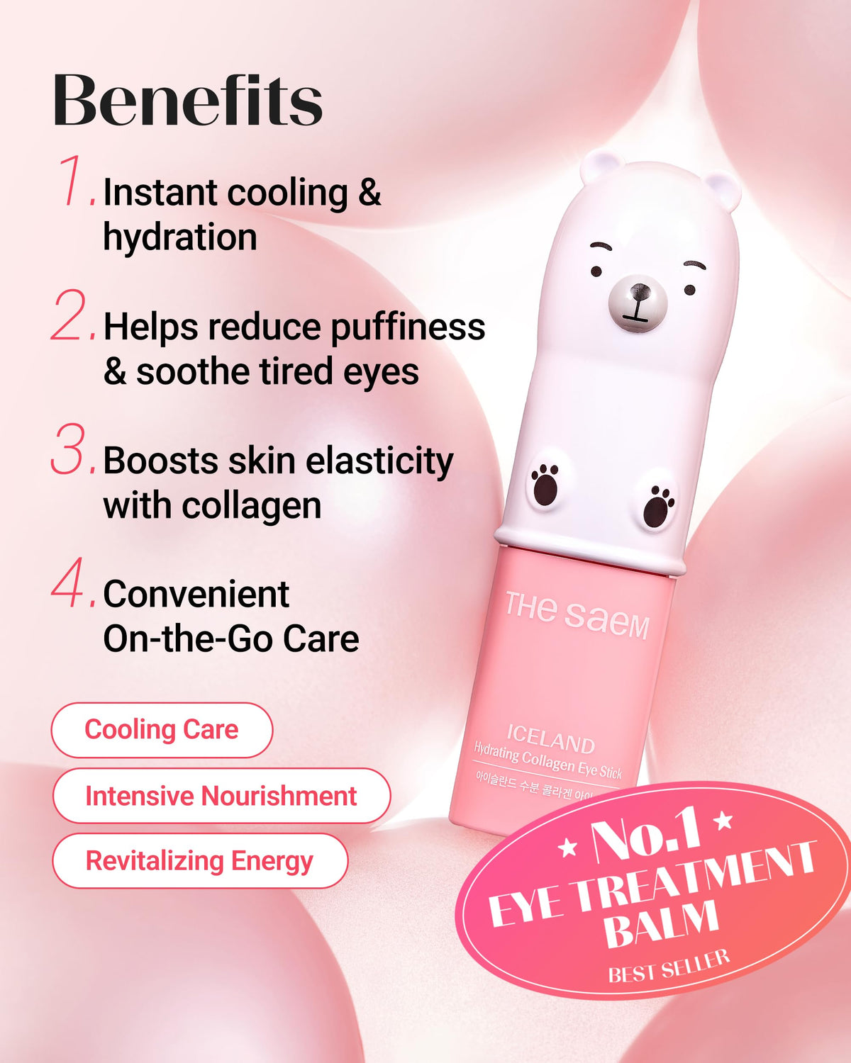 Stick hydratant au collagène THESAEM application sur la peau