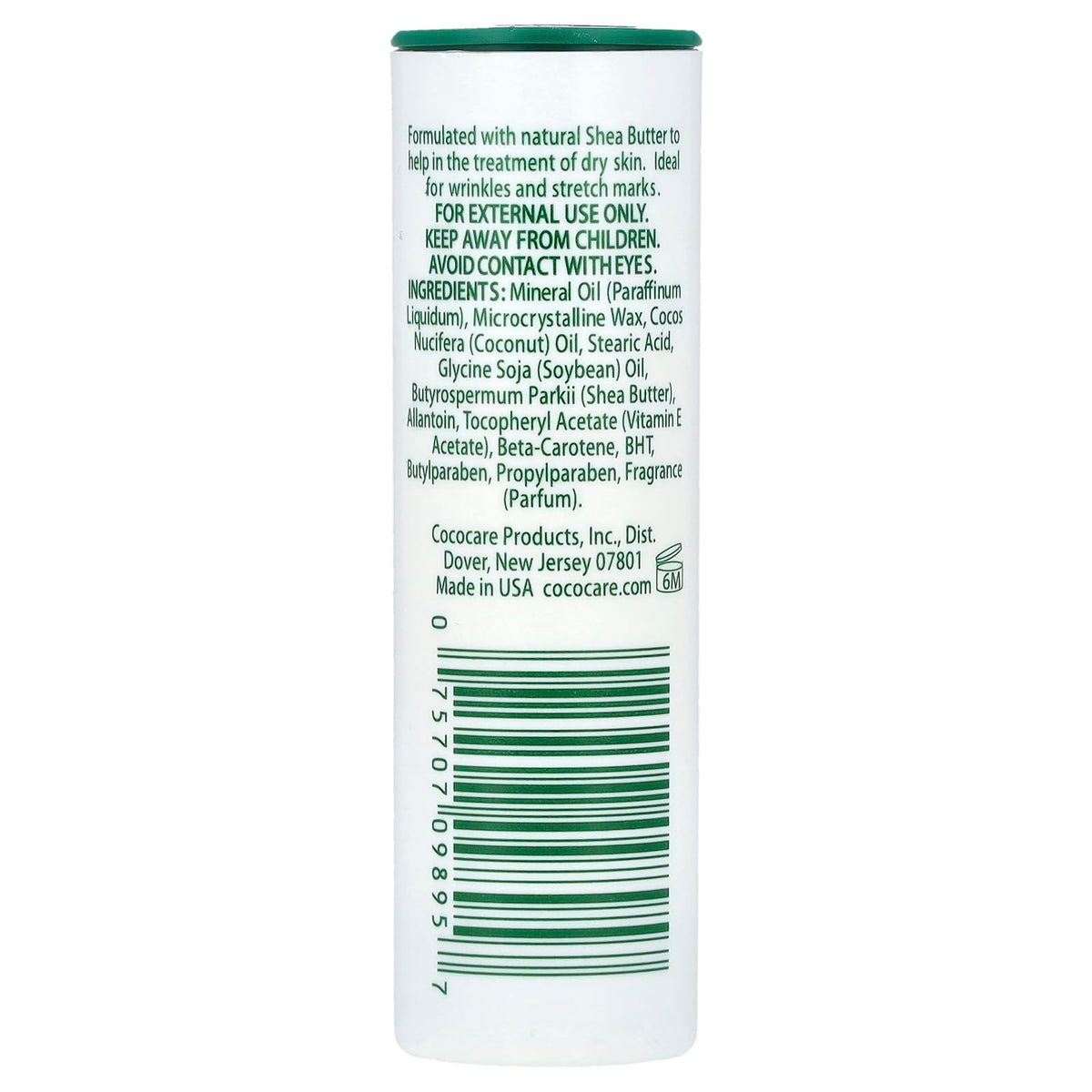 Stick hydratant COCOCARE ouvert montrant la texture du produit