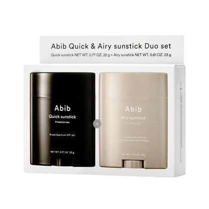 Stick solaire Abib Airy & Quick Sunstick DUO SPF50+ vue de face
