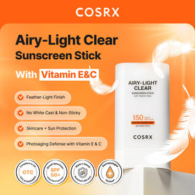 Stick solaire COSRX ouvert montrant la texture