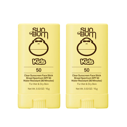Stick solaire enfant SPF 50 Sun Bum vue avant avec emballage couleur claire
