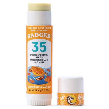 Stick solaire minéral Badger SPF 35 pour enfants, vue avant