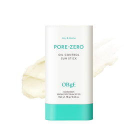Stick solaire OBgE Pore Zero SPF 50 face avant avec packaging