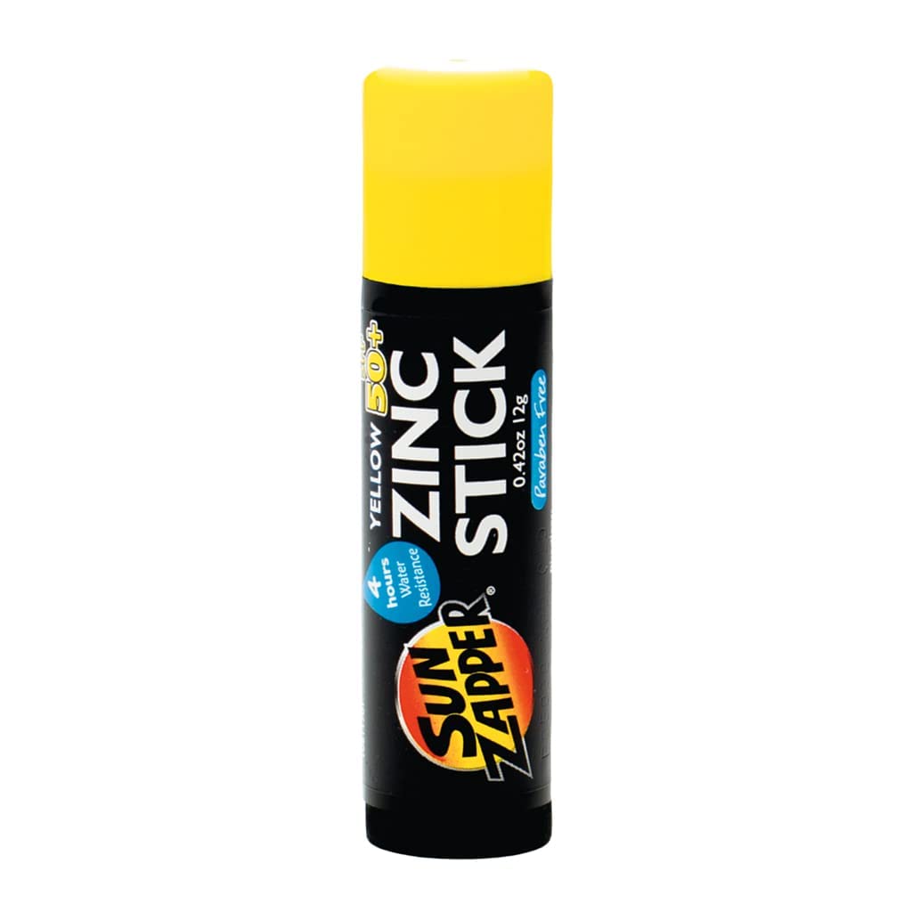 Stick solaire Sun Zapper Zinc Oxide SPF 50+ jaune vue de face
