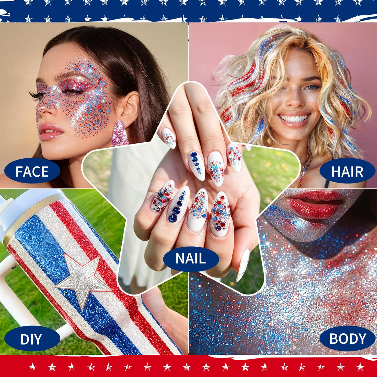 Stickers paillettes AROIC montrant l'effet waterproof