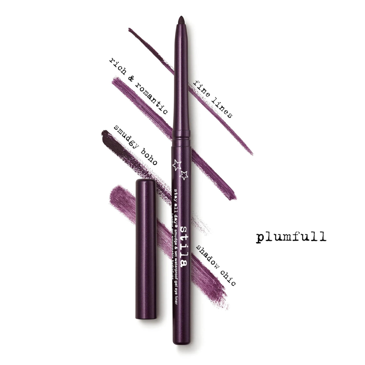 stila Eyeliner Gel Plumfull sur fond blanc