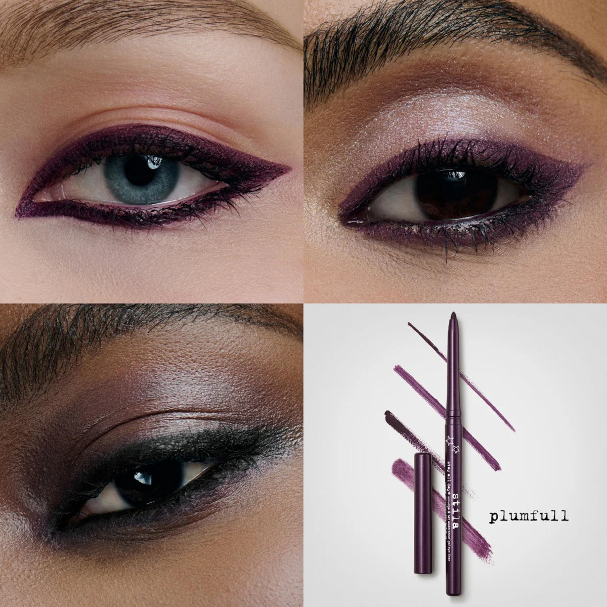 stila Gel Eyeliner Plumfull en détail avec capuchon