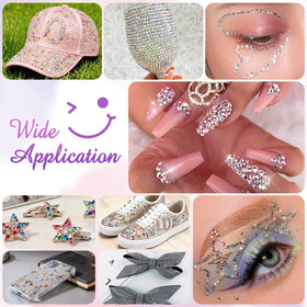 Strass colorés utilisés sur un tumbler