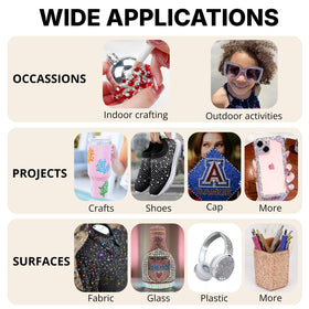 Strass en résine brillant sur un projet de scrapbooking