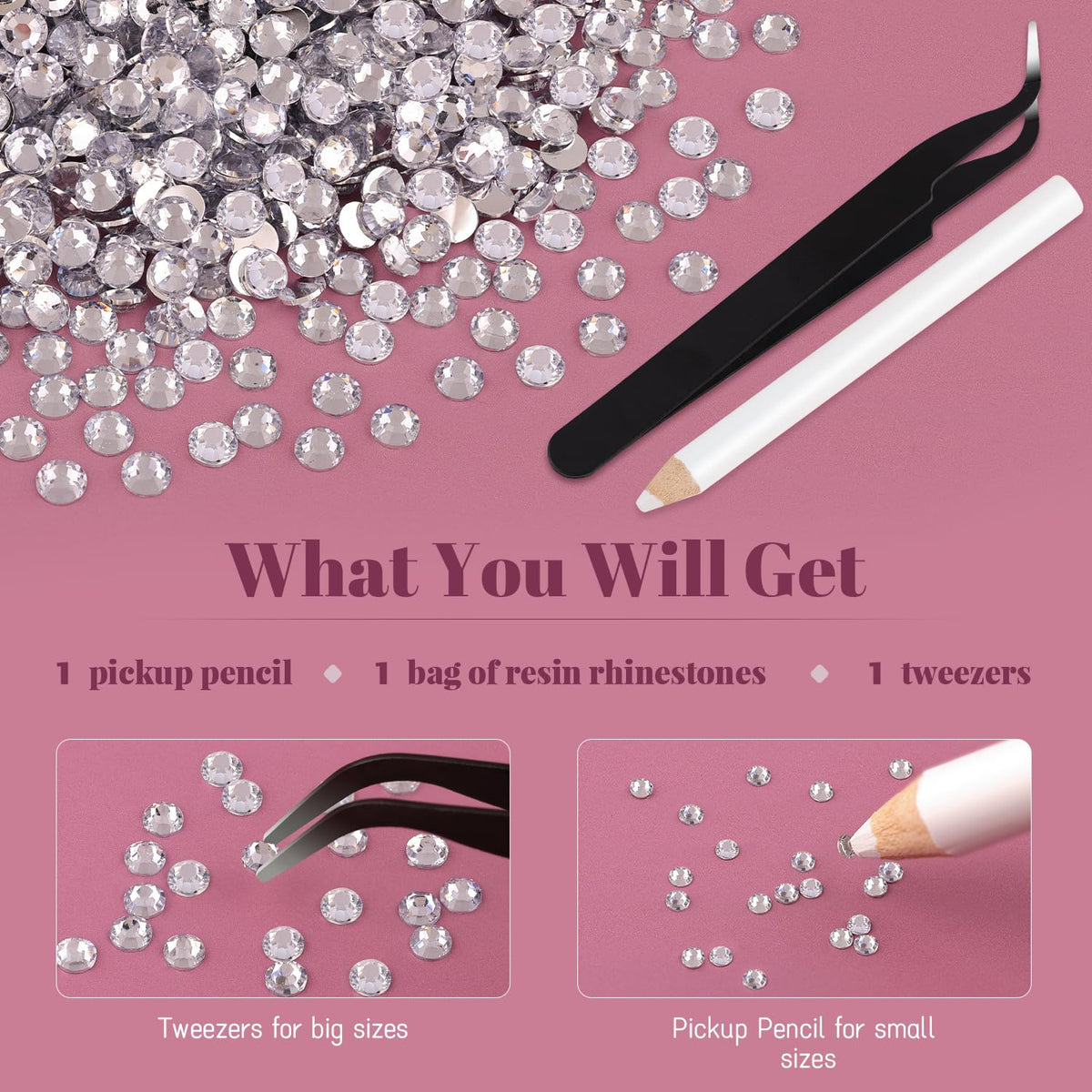 Strass en résine dans un projet de scrapbooking