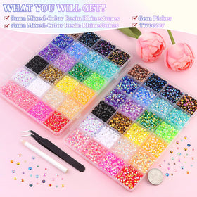 Strass en résine multicolores 3mm et 5mm du kit TINKRSTUFF